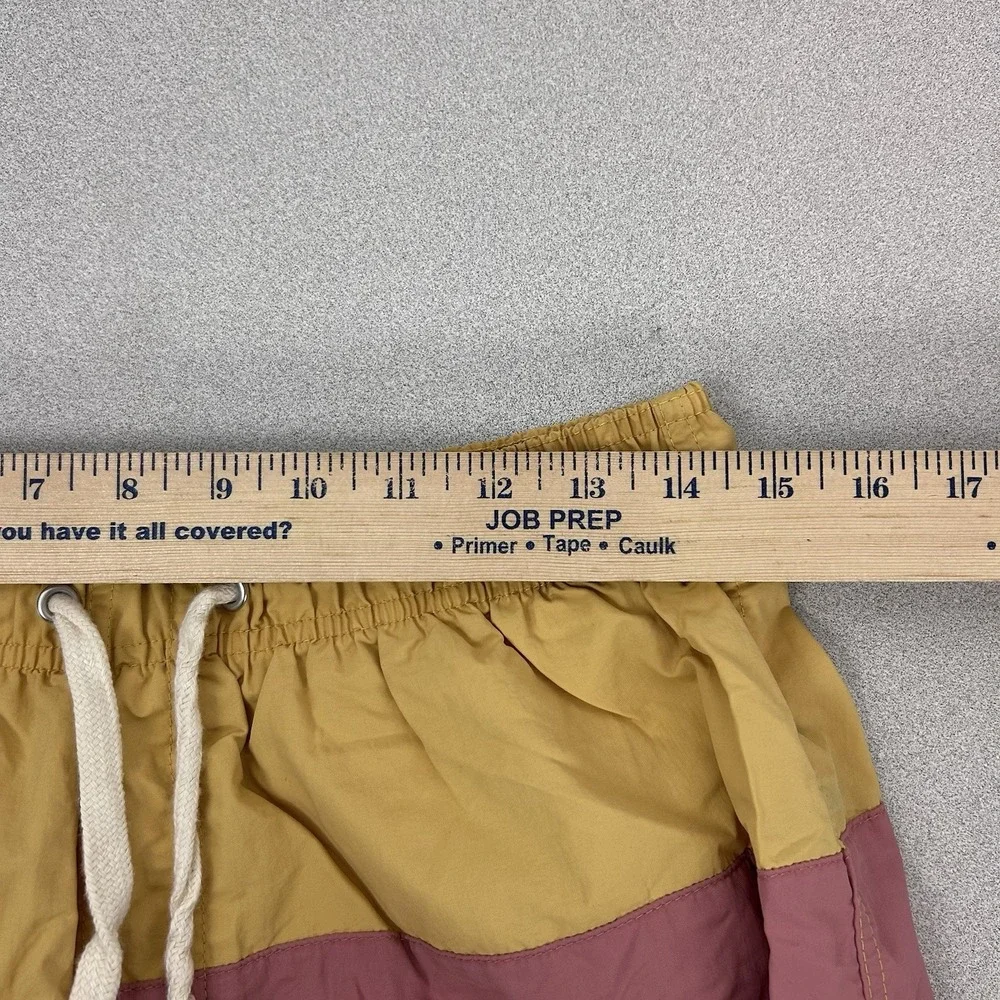 Body Glove Vintage Swim Trunks Colorblock Pastel Yellow Pink Blue Size M 32 Surf